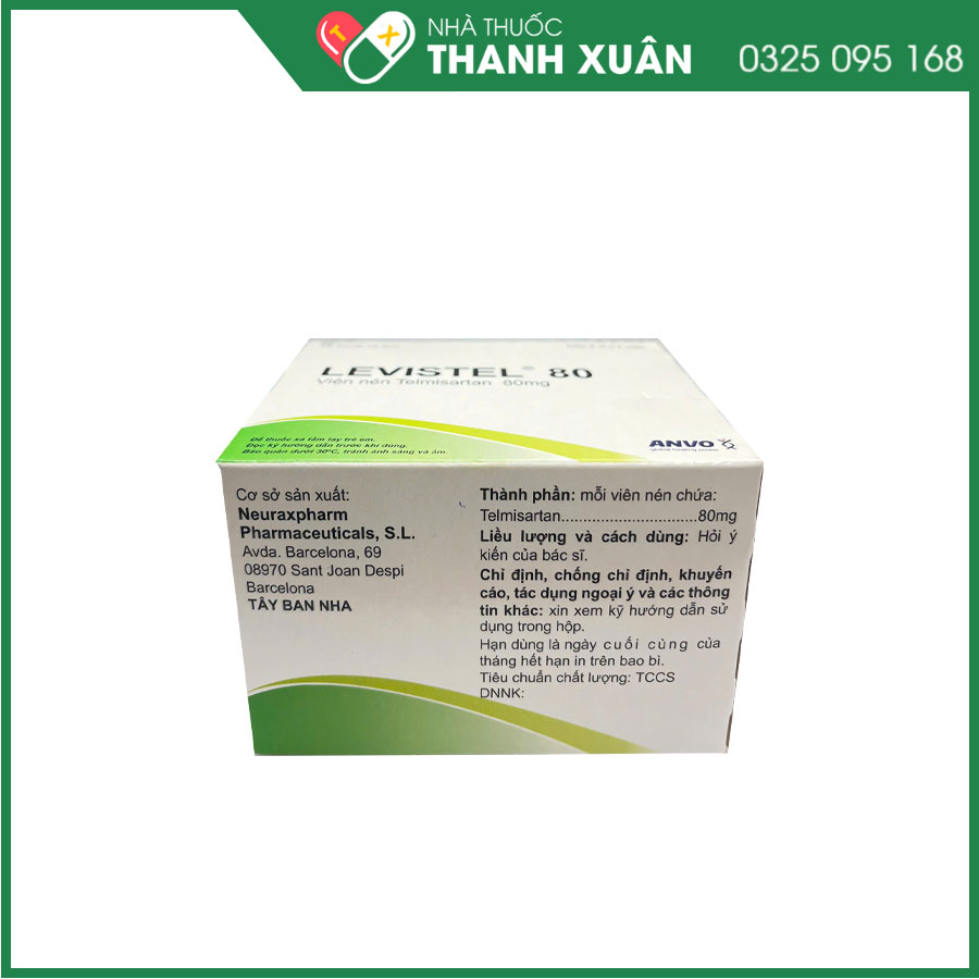 Levistel 80 - Điều trị tăng huyết áp vô căn, phòng ngừa bệnh tim mạch